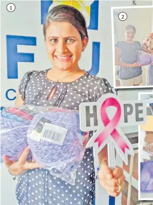  ?? 1. A member of the Corona Fiji Women’s Society during the handover at the Fiji Cancer Society last week. Picture: SUPPLIED ??