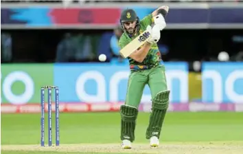  ?? /ISURU SAMEERA PEIRIS / GALLO IMAGES ?? Aiden Markram of Proteas during the ICC T20 World Cup match against India at Optus Stadium in Perth, on Sunday.