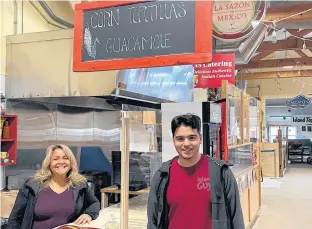  ?? GARTH HURLEY/THE GUARDIAN ?? Claudia Perez and her son, Alejandro Frangos, of El Sabor de Mexico are among the vendors at the Charlottet­own Farmers' Market.