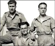  ??  ?? Serving his country: Mr Bryant, left, served in Egypt after the war and married Evelyn in 1953