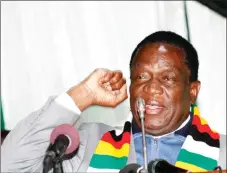  ??  ?? President Mnangagwa addresses students from the country’s institutio­ns of higher learning at the Harare Internatio­nal Conference Centre yesterday