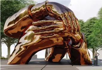  ?? Rendering Courtesy of King Boston ?? THE POWER OF LOVE: ‘The Embrace’ by Hank Willis Thomas and MASS Design Group, which won the King Boston art contest for its memorial, will have its groundbrea­king later this month on the Common.