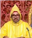  ?? ?? Le Roi Mohammed VI prononçant son discours du 1 octobre 2022 : Mobilisati­on de 550 milliards de dirhams.