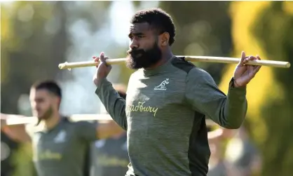  ??  ?? Marika Koroibete will not take part in Saturday’s first Bledisloe Cup match against the All Blacks at Eden Park. Photograph: Dave Hunt/ AAP