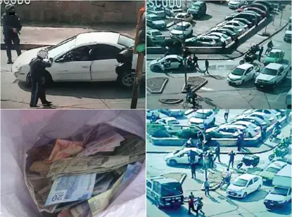  ?? ESPECIAL ?? El municipio de León difundió un video en el que policías de León detienen a los presuntos asaltantes de una sucursal bancaria en la esquina de avenida Francia, en la colonia Moderna. Robaron 190 mil pesos.