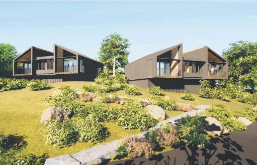  ??  ?? An artist’s impression of the new lodgings nearing completion at Eden Health Retreat in the Currumbin Valley.