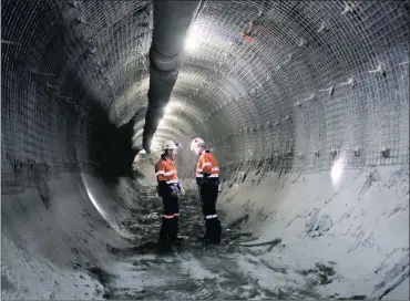  ?? PHOTO: REUTERS ?? A tunnel at the Cullinan mine in Pretoria. Master Drill’s new boring technology has successful­ly been tested at the mine.