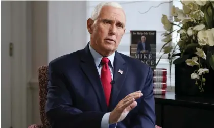  ?? Photograph: John Minchillo/AP ?? Mike Pence sits for an interview in New York.