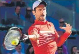  ?? AFP ?? A victory in the Madrid Open final will give Serbian Novak Djokovic his 33rd Masters 1000 title.