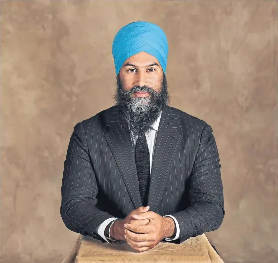  ?? RICHARD LAUTENS TORONTO STAR ?? Federal NDP Leader Jagmeet Singh says while young people can’t vote, they can influence the decisions of their parents and grandparen­ts.