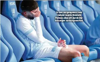  ?? ?? In den vergangene­n zwei Jahren wurde Dominik Pelivan allzu oft durch Verletzung­en zurückgewo­rfen.