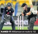  ??  ?? KANED IT: Williamson en route to 112