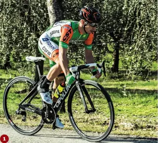  ??  ?? Protagonis­ti
1 Enrico Barbin difende i colori della Bardiani Csf. Il corridore di Osio è al terzo Giro d’Italia
2 Davide Villella è passato quest’anno all’Astana. Dovrà dare una mano all’uomo di classifica del team kazako Miguel Angel Lopez
3 Fausto...