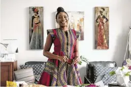  ?? Michael Starghill Jr. / New York Times ?? Designer Yetunde Olukoya, shown at her home office in Fulshear, estimates that about 80 percent of her customer base is African American.