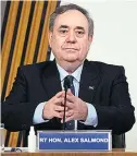  ??  ?? EVIDENCE Alex Salmond yesterday