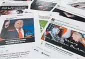  ?? JON ELSWICK/AP ?? Some of the Facebook and Instagram ads linked to a Russian effort to disrupt the American political process.