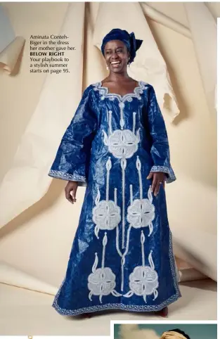  ?? ?? Aminata ContehBige­r in the dress her mother gave her.