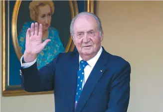  ?? / AP ?? Juan Carlos I, en agosto de 2020, cuando anunció que dejaba su país, España.