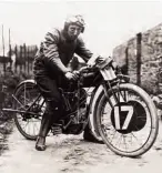  ??  ?? Above: Charles Franklin was second for Indian in the 1911 senior TT, behind teammate
Godfrey. Dubliner Franklin was to later design the Indian
Scout, among others.