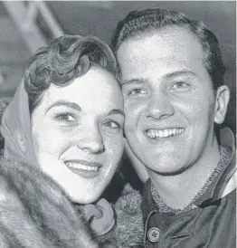  ?? AP ?? Shirley and Pat Boone in 1958. She was the daughter of country singer Red Foley.