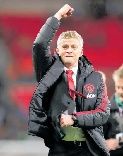  ?? Photo / Getty Images ?? United’s win over Tottenham was a boost for Ole Gunnar Solskjaer in his hopes to stay on as coach.