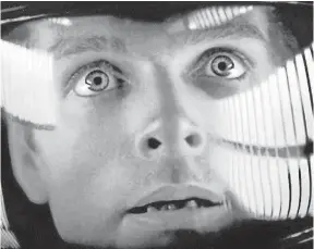  ??  ?? Your eyes may bug like Keir Dullea’s when you see “2001: A Space Odyssey” in IMAX at the Paradiso. MGM / WARNER BROS.