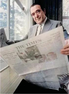  ??  ?? Making the news: Robert Maxwell in the 1980s