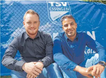 ?? FOTO: TSVE ?? Timo Zimmer und Atilla Acioglu (rechts) verstärken den TSV Essingen in der neuen Saison.