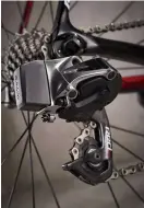  ??  ?? Below No surprise that SRAM Red eTap excels on the Ridley too Bottom 4ZA Ursus one-piece bar and stem effectivel­y kills road buzz