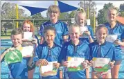  ??  ?? JX award winners (back, from left) Kate Westcott, Elena Mulham, Chloe Brown and Abbey Wills; (front) Oscar Thompson, Isla Ho, Paige Brown and Matilda Whittakers.