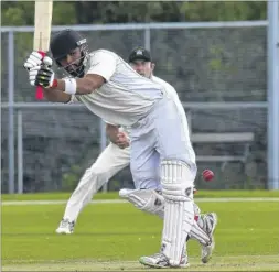  ?? Picture: Tony Flashman FM4882895 ?? Whitstable’s Tanzeela Rahmen plays the ball to leg during his knock of 19 against Canterbury