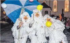  ??  ?? Die Narrenzunf­t Schnägäg aus Gauselfing­en ist auch mit dabei.