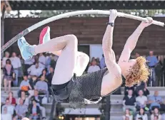  ??  ?? Der kanadische Stabhochsp­ringer Shawn Barber kommt erneut nach Leverkusen, um sich mit den Disziplink­ollegen des TSV Bayer 04 zu messen.