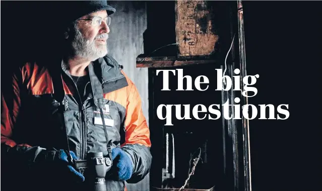  ??  ?? Sir Peter Gluckman at Discovery Hut in Antarctica. ABOVE: Dr Prue Williams, the chief science adviser at the Ministry of Business, Innovation, and Employment, looks at an Antarctic toothfish at the Crary Science and Engineerin­g Centre at McMurdo...