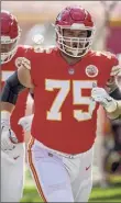  ?? Icon Sportswire via Getty Images ?? Chiefs offensive tackle Mike Remmers is playing for his seventh team. He’ll start at left tackle in the Super Bowl.