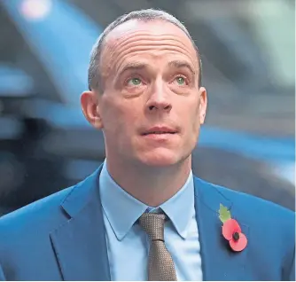  ?? ?? Dominic Raab was alleged to have thrown tomatoes in a fit of anger