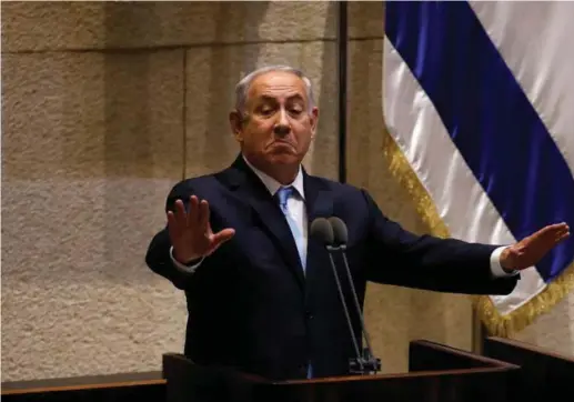  ??  ?? PRIME MINISTER Benjamin Netanyahu speaks on Monday at the opening of the winter session of the Knesset.