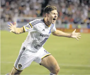  ?? Former Liverpool FC and current LA Galaxy player Steven Gerrard AP Photo/Jae C. Hong ??