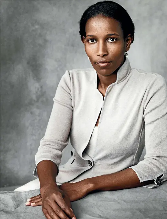  ??  ?? Ayaan Hirsi Ali, who has lived with the threat of assassinat­ion for more than a decade, is coming to New Zealand for the first time.