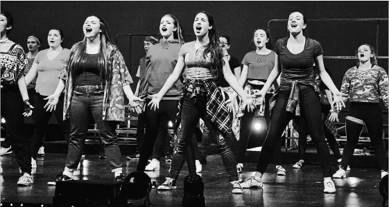  ?? SPECIAL TO THE ST. CATHARINES STANDARD ?? The cast of Centennial Secondary School’s “Bring It On” provide powerful vocals and message in equal measure.