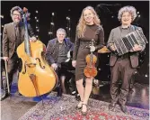  ?? DAN ROSENBERG PHOTO ?? The tango band Payadora plays the Ancaster Memorial Arts Centre May 22. The band was Joe Phillips, left, the late Robert Horvath, Rebekah Wolkstein and Drew Jurecka. Clark Schaufele will replace Horvath who died in March from cancer.