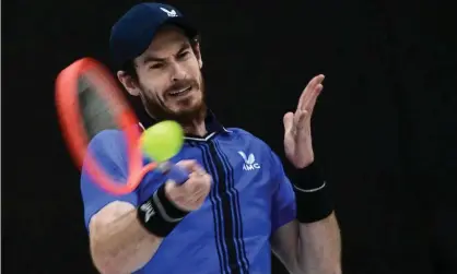  ??  ?? Andy Murray in action at the ATP Challenger in Biella, Italy, last week. He was prevented from competing at the Australian Open after testing positive for Covid-19. Photograph: Miguel Medina/AFP/Getty Images