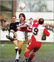  ?? ?? STAR GAZERS: Ian Bishop for West Ham at Kiddy