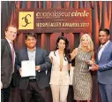  ??  ?? From left: Publisher of Connoisseu­r Circle Andreas Dressler, Managing Director Uga Escapes Priyanjith Weerasoori­a, Presenter Fernanda Brandao, Publisher of Connoisseu­r Circle Mrs. Simone Dressler and General Manager Sales & Marketing Uga Escapes...