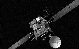  ?? Associated Press ?? ■ The artist impression provided Thursday on the website of the European Space Agency shows ESA's Rosetta cometary probe.