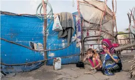  ?? Picture / AP ?? Thousands have been forced to flee the fighting in Yemen and are living in makeshift huts.