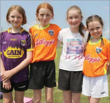  ??  ?? Sadhbh Hanrahan, Nessa Long, Millie O’Gorman and Emma Deegan at the Duffry Rovers Cúl Camp.