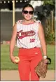  ?? PHOTO COURTESY OF TRETT
BISHOP ?? Nya Marcks struck out the side twice while recording 15strikeou­ts in Upper Lake’s 7-0 playoff win over St. Vincent on Wednesday afternoon in Upper Lake.