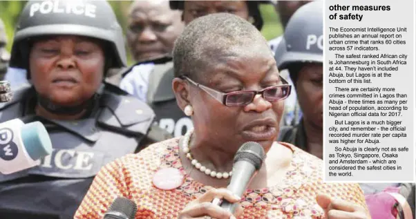  ??  ?? Nigeria has seen much insecurity in the north-east. Oby Ezekwesili is the leader of the Bring Back Our Girls movement that campaigns against Boko Haram