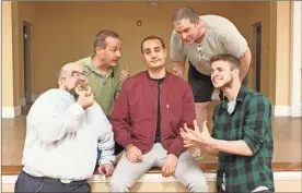  ?? Contribute­d ?? The Ringgold Playhouse’s production of “The Boys Next Door” will run weekends from April 25 through May 4 at the historic Ringgold Depot. From left: actors Ed Huckabee (Norman), Bobby Daniels (Barry), Robert Gac (Jack), Joshua Adler (Lucien), and Jordan Pope (Arnold).